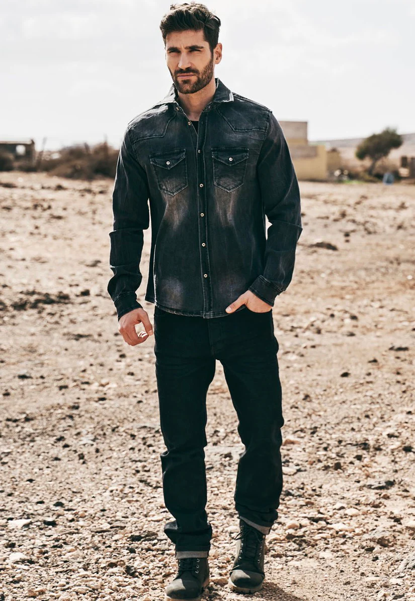Brandit - Riley Denim Black - Shirt - Image 3