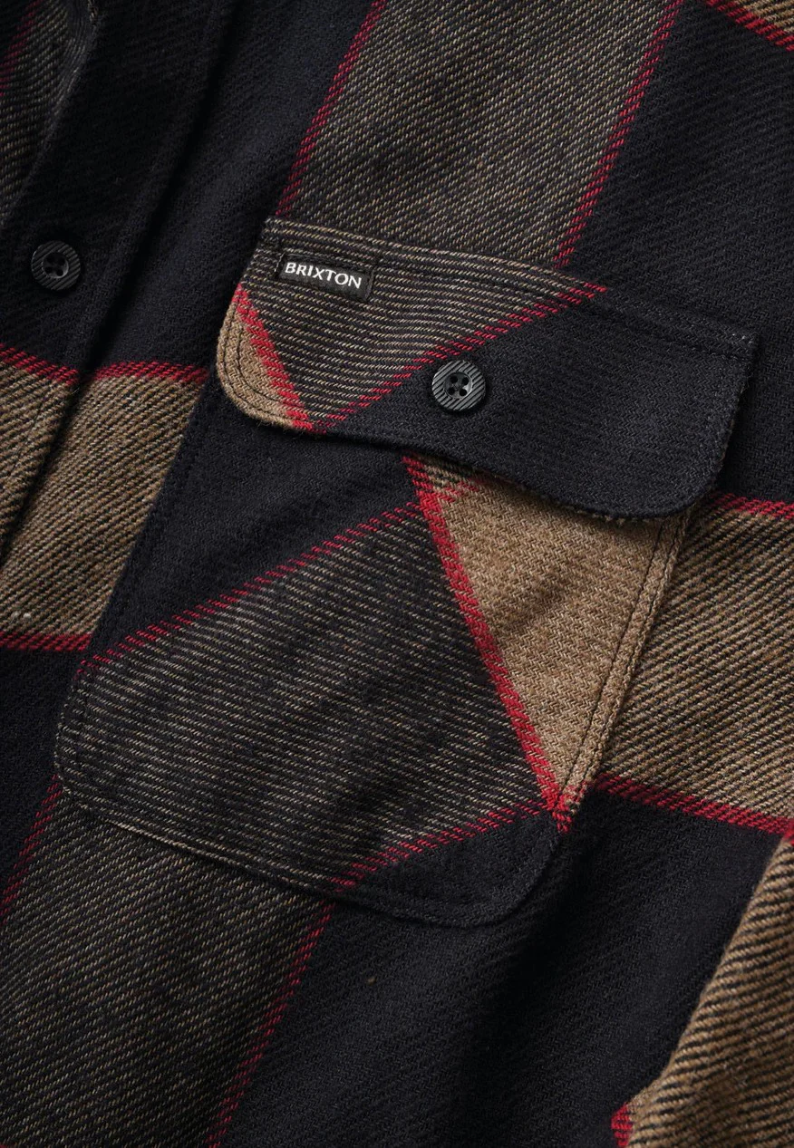 Brixton - Bowery Flannel Heather Grey/Charcoal - Shirt - Image 7