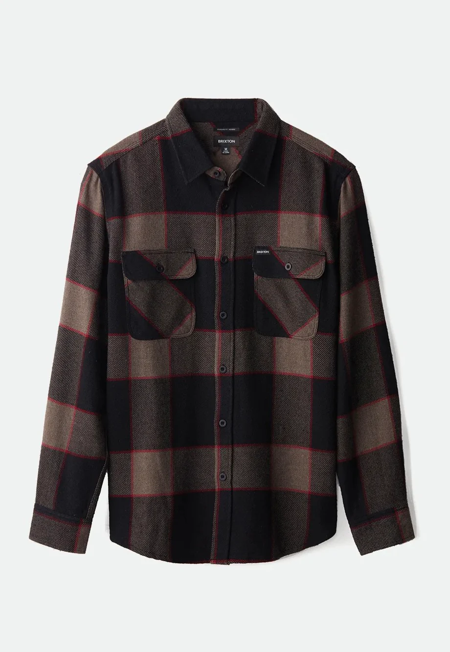 Brixton - Bowery Flannel Heather Grey/Charcoal - Shirt - Image 8