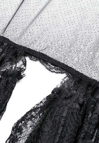 Dark In Love - Gothic Dark Night Elf Winged Mesh Black - Dress - Image 10