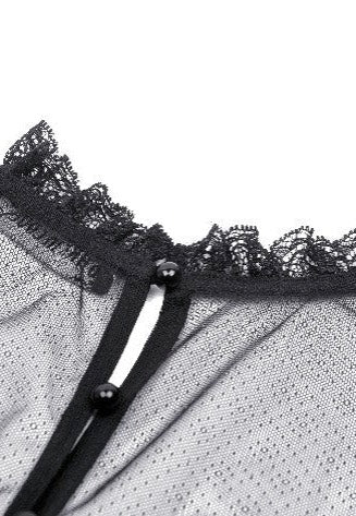 Dark In Love - Gothic Dark Night Elf Winged Mesh Black - Dress - Image 7