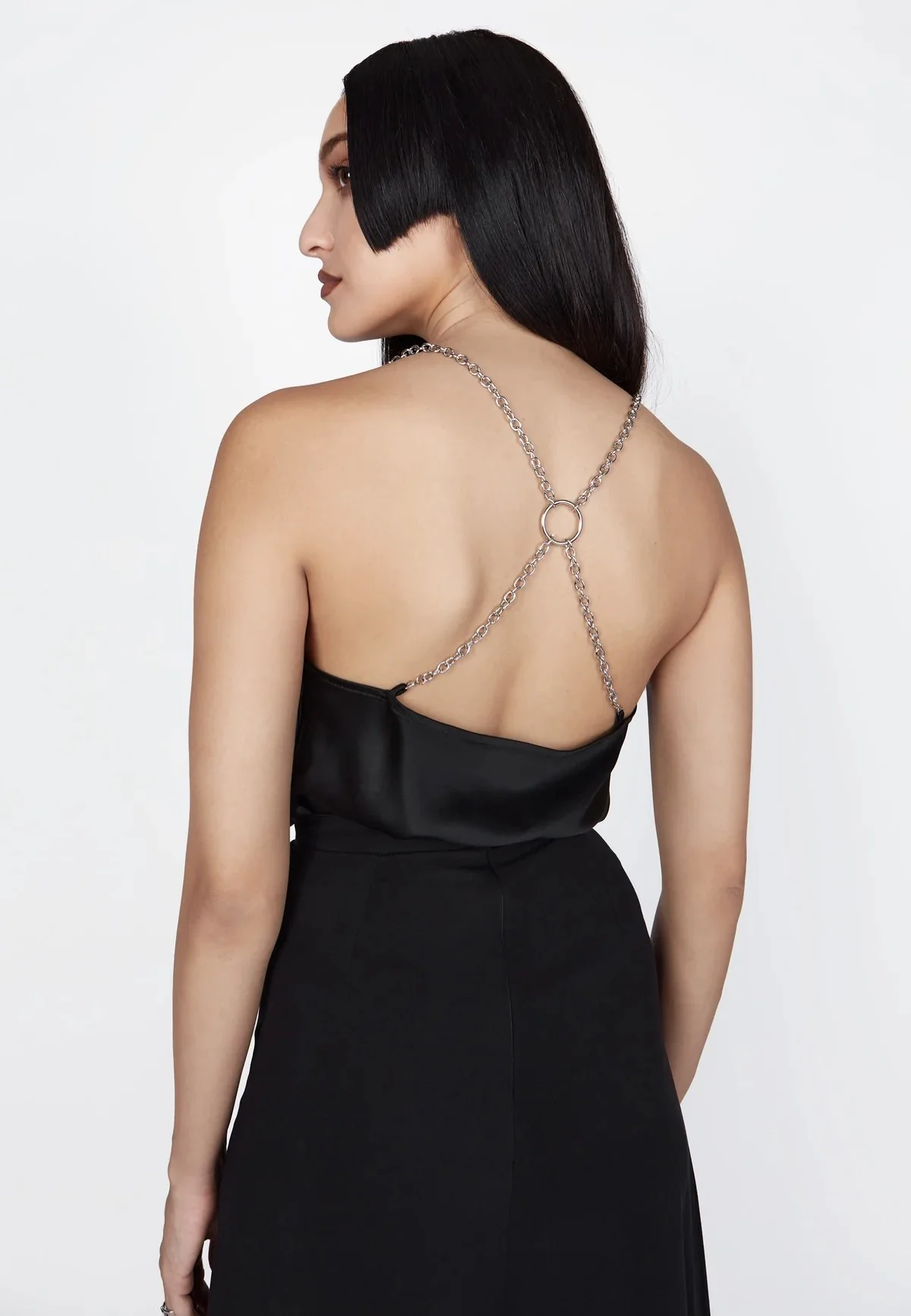 Mary Wyatt - Rayne Cowl Neck Chain Black - Top - Image 5