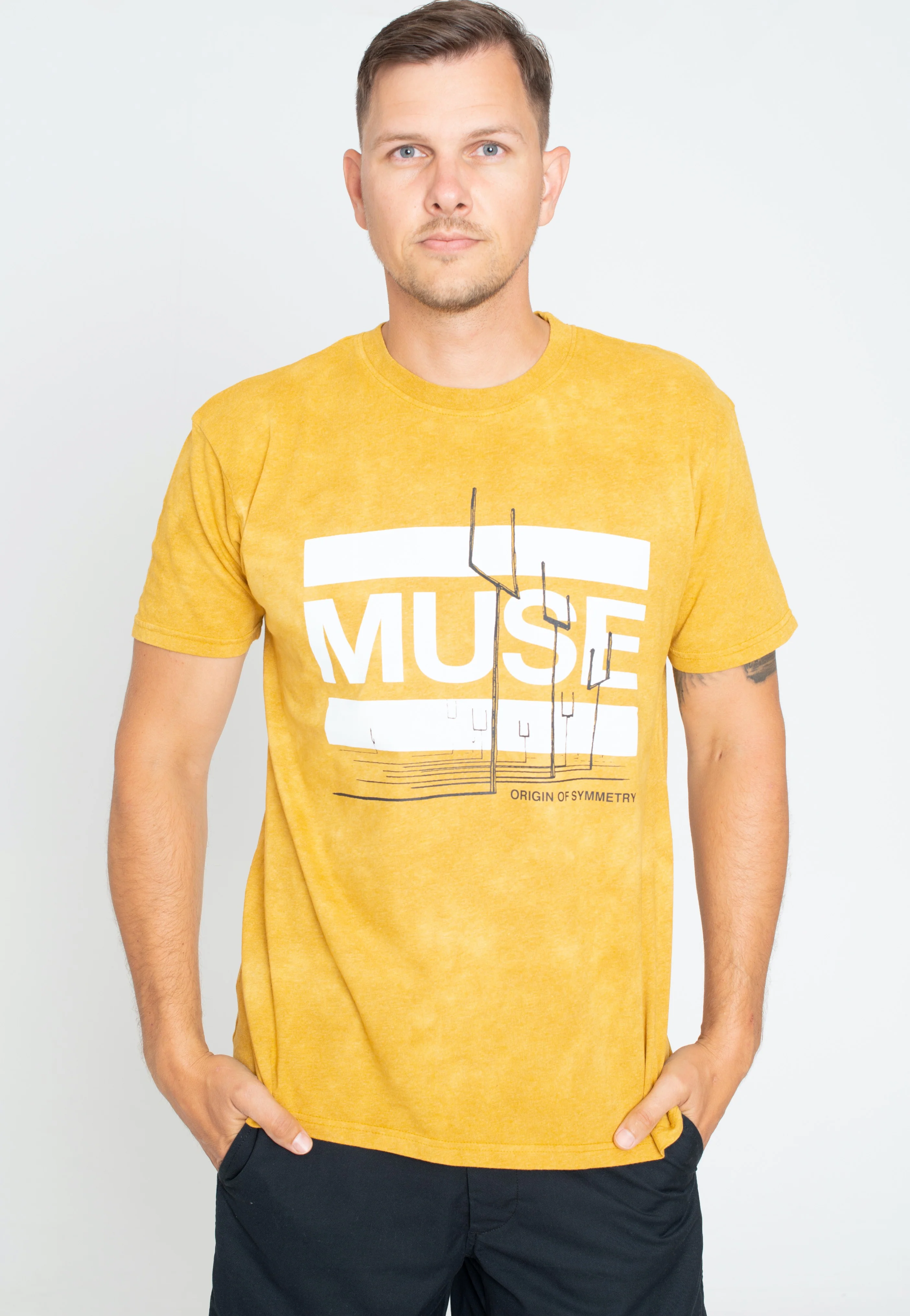 Muse - Origin Of Symmetry Dip-Dye Orange - T-Shirt - Image 3