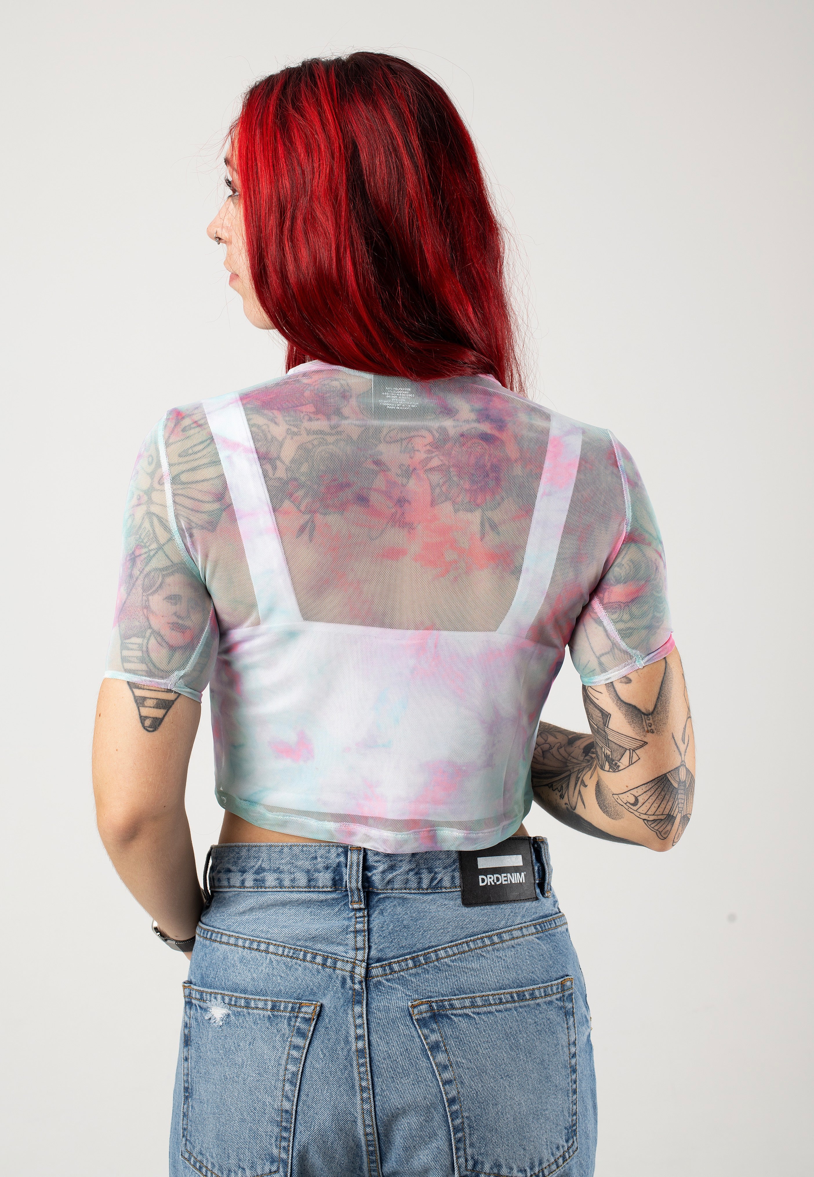 Nirvana - Angelic Blue Mono Mesh Cropped - Girly - Image 5