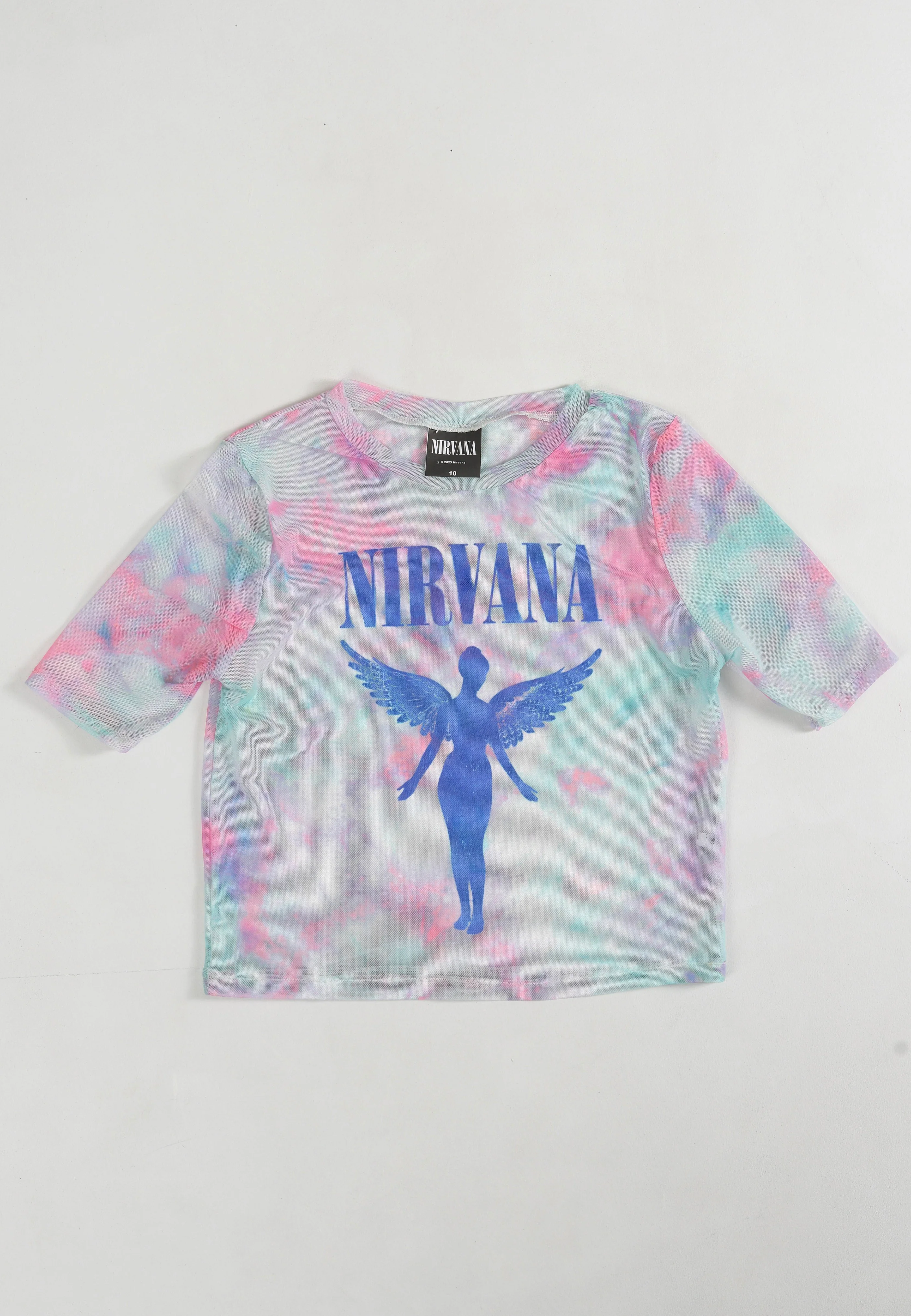 Nirvana - Angelic Blue Mono Mesh Cropped - Girly - Image 6