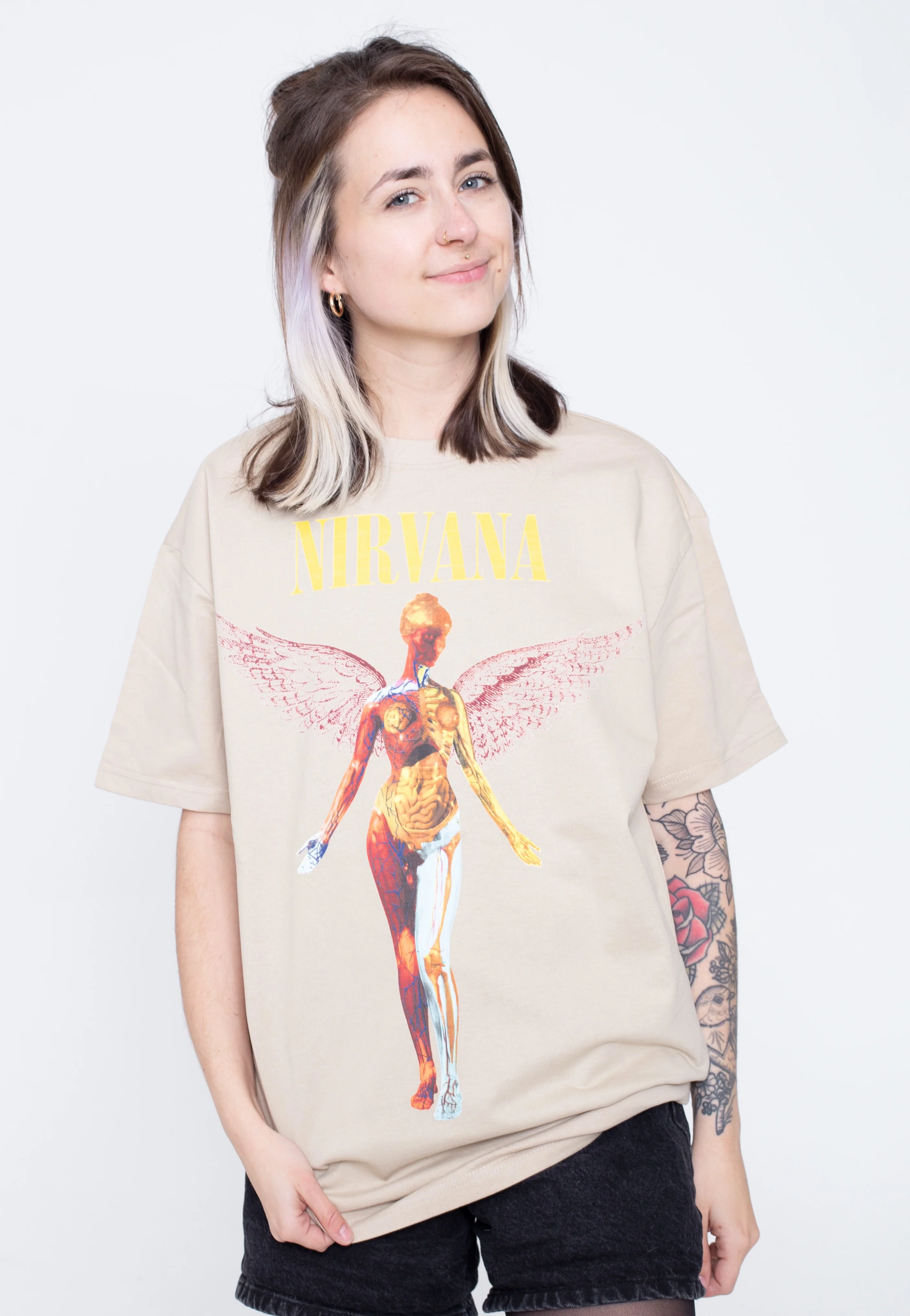 Nirvana - In Utero Wet Sand Oversized - T-Shirt - Image 5