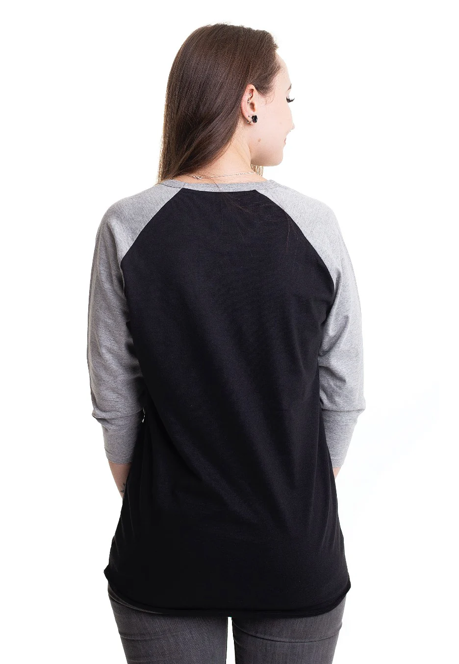 Nirvana - Yellow Happy Face Black/ Grey - Longsleeve - Image 4