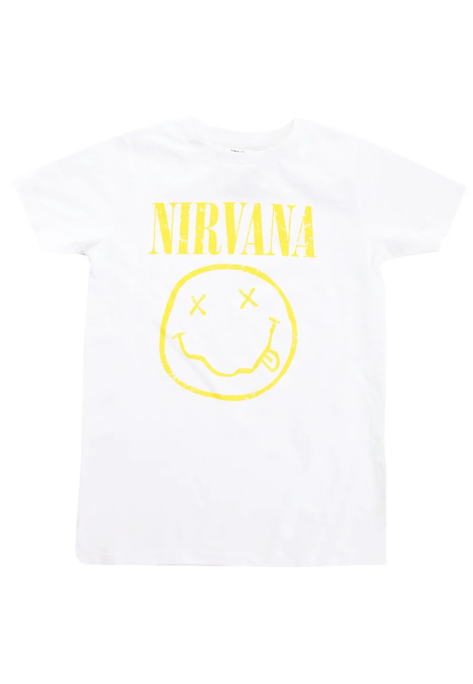 Nirvana - Yellow Happy Face Kids White - T-Shirt - Image 7