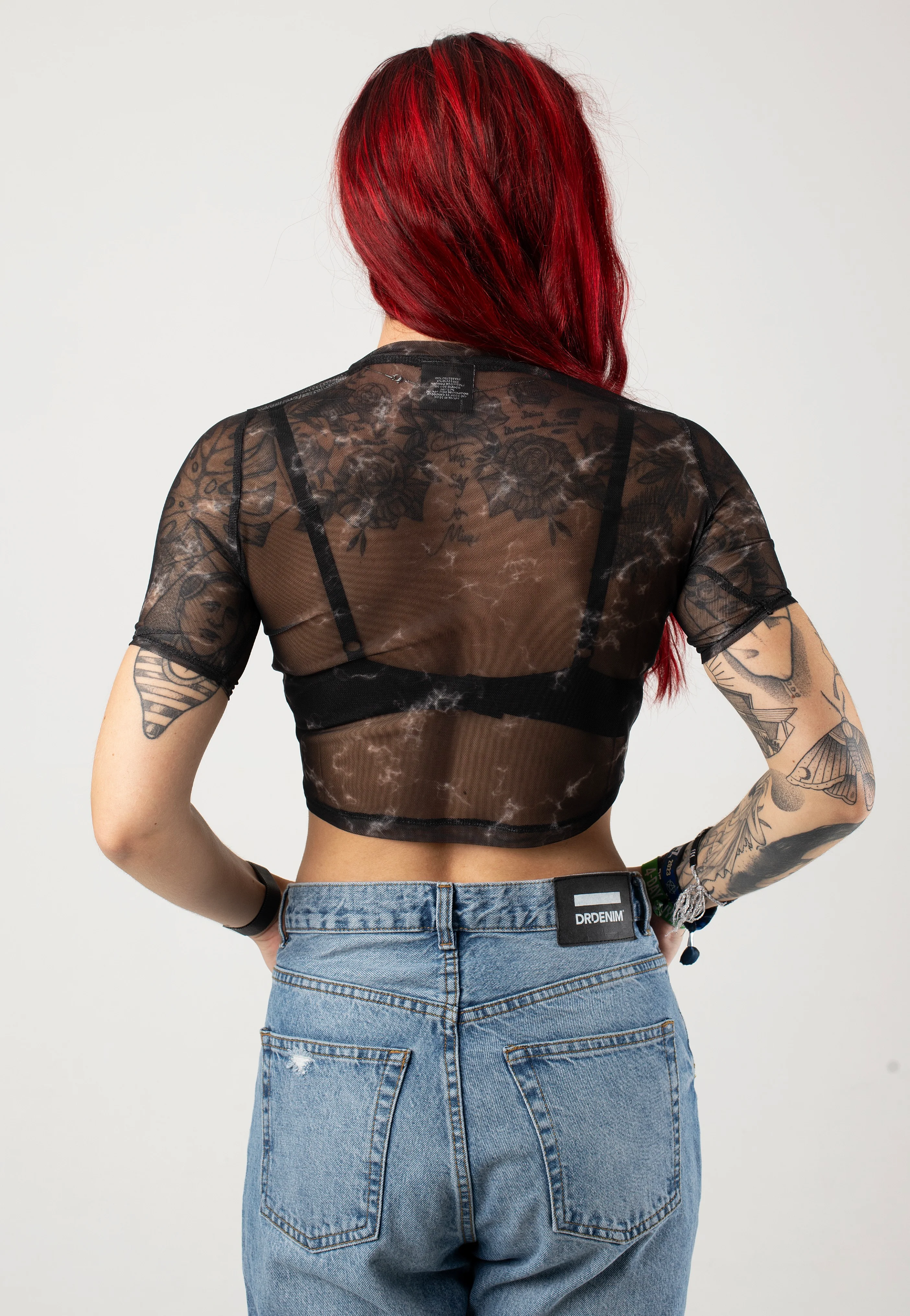 Nirvana - Yellow Happy Face Mesh Cropped - Girly - Image 4