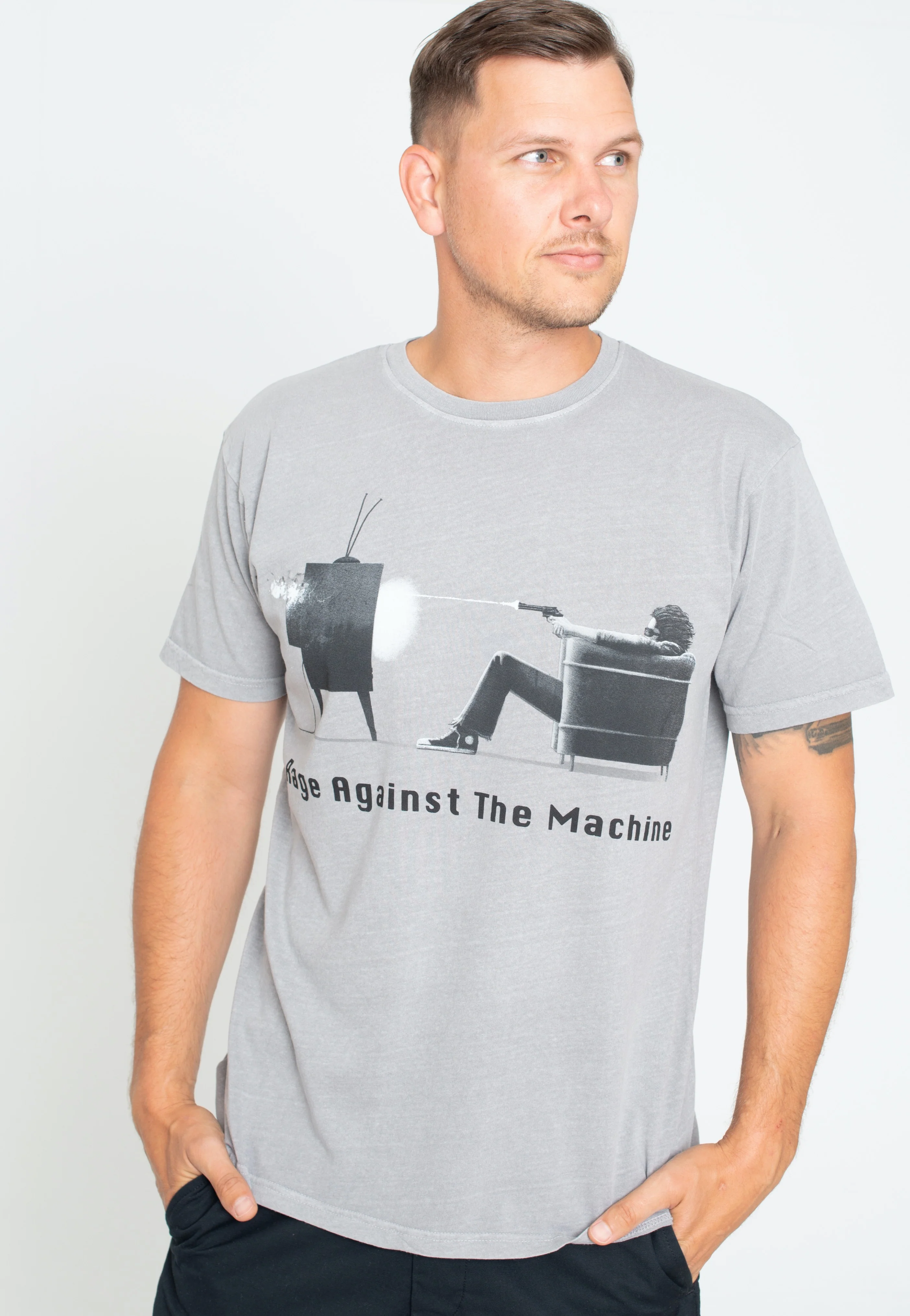 Rage Against The Machine - Won't Do Dip-Dye Grey - T-Shirt - Image 3