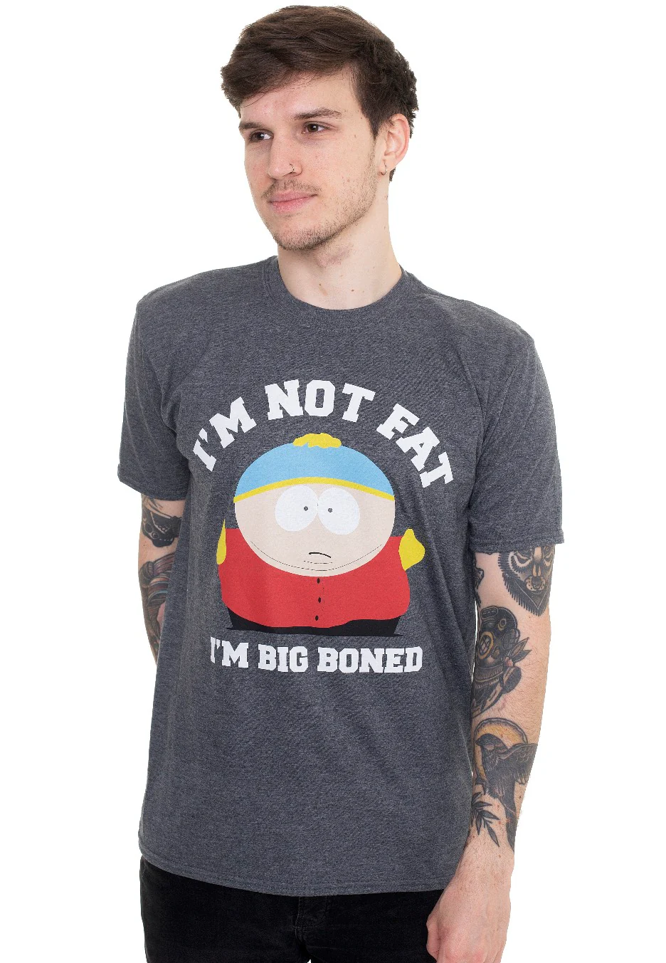 South Park - I'm Not Fat, I'm Big Boned Dark Heather - T-Shirt - Image 3