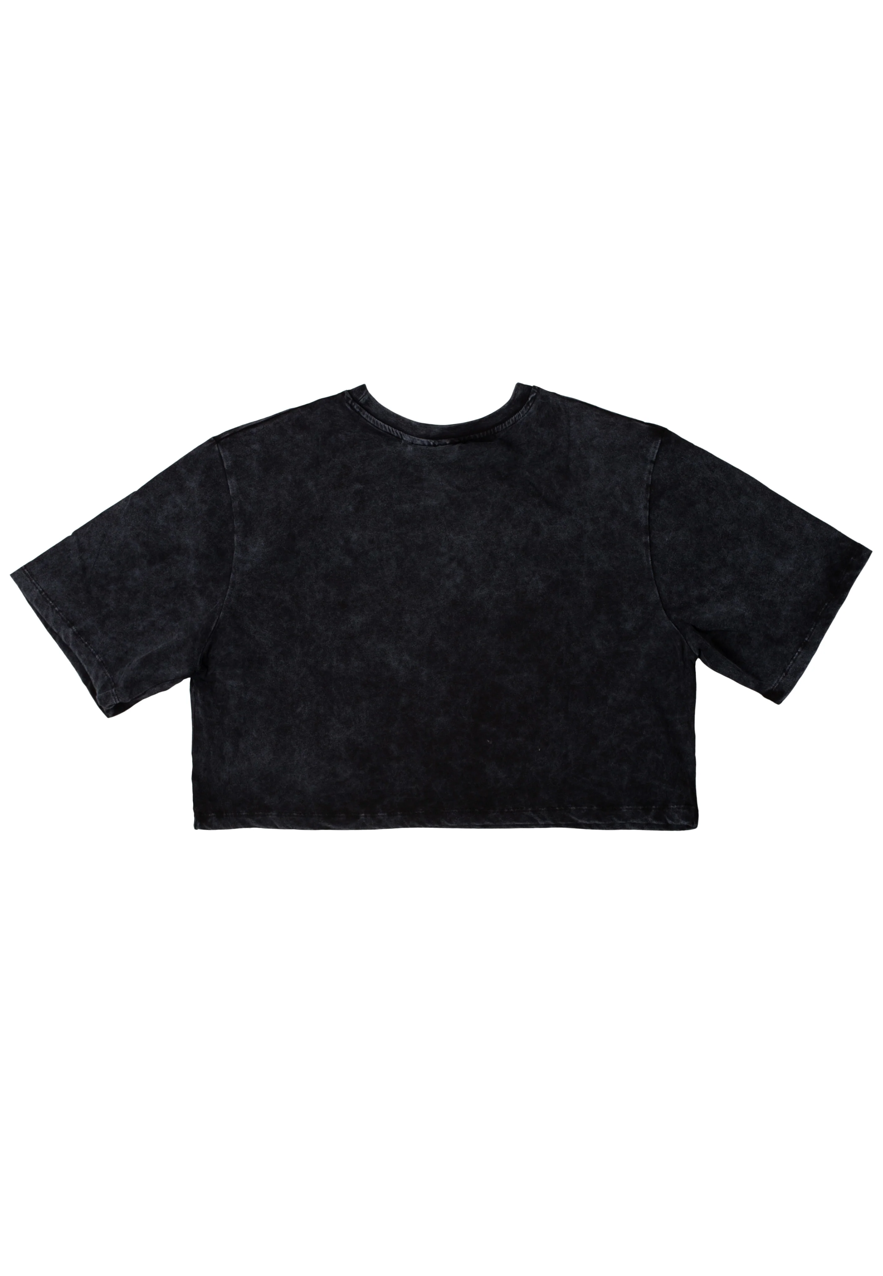 Stranger Things - Hellfire Front Print Cropped Charcoal - T-Shirt - Image 4