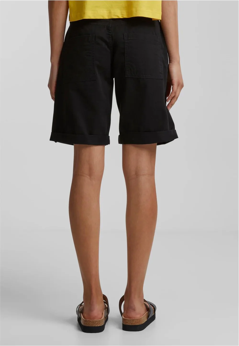 Urban Classics - Ladies Organic Cotton Bermuda Black - Shorts - Image 3
