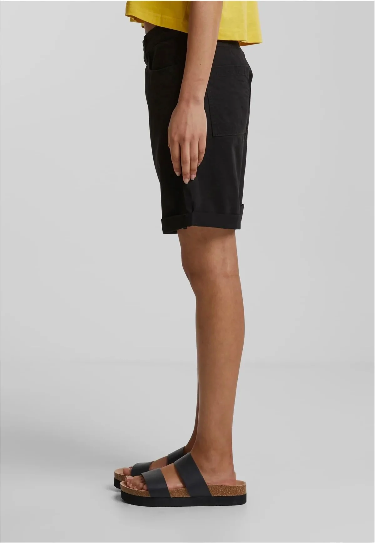 Urban Classics - Ladies Organic Cotton Bermuda Black - Shorts - Image 4