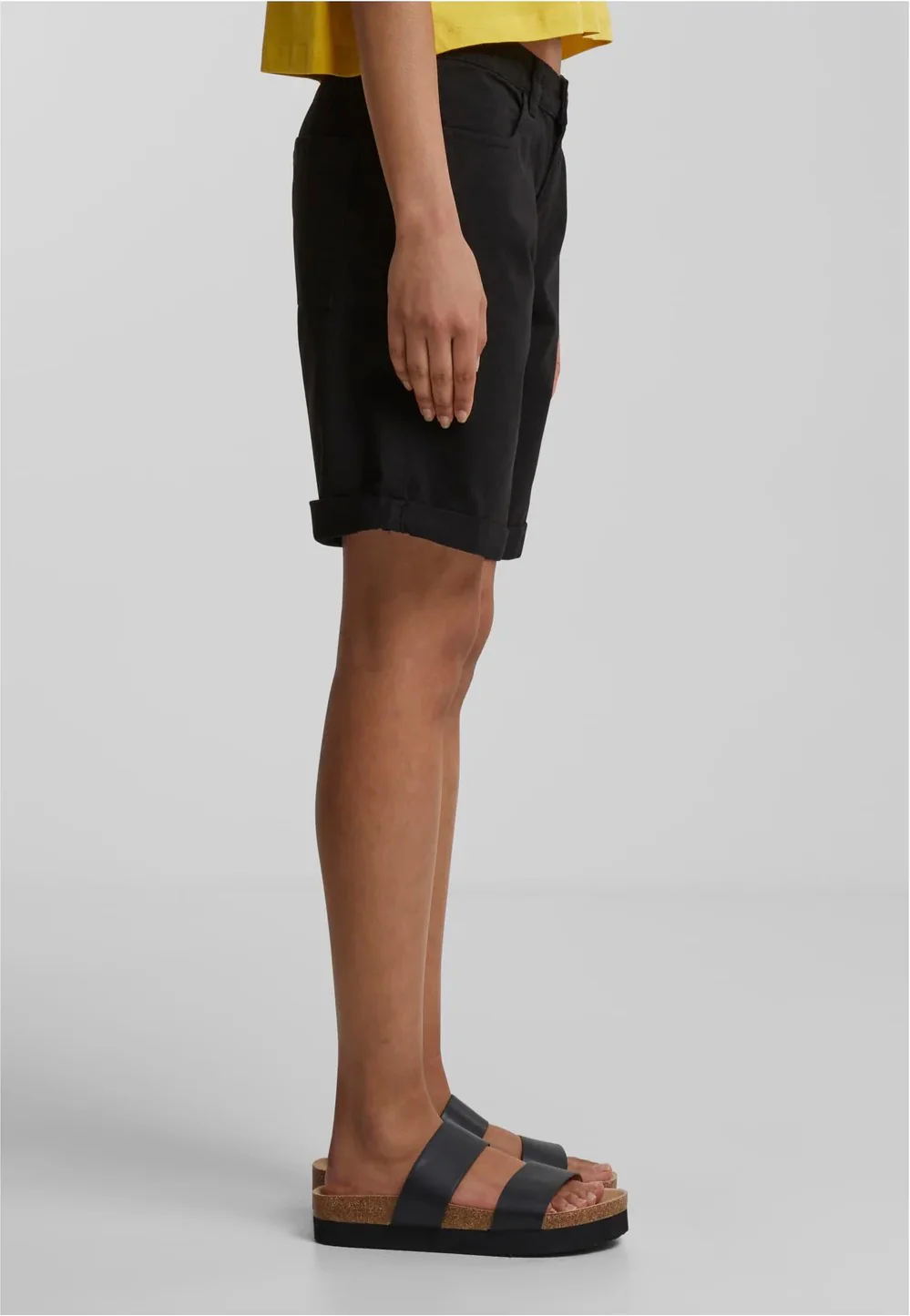 Urban Classics - Ladies Organic Cotton Bermuda Black - Shorts - Image 5
