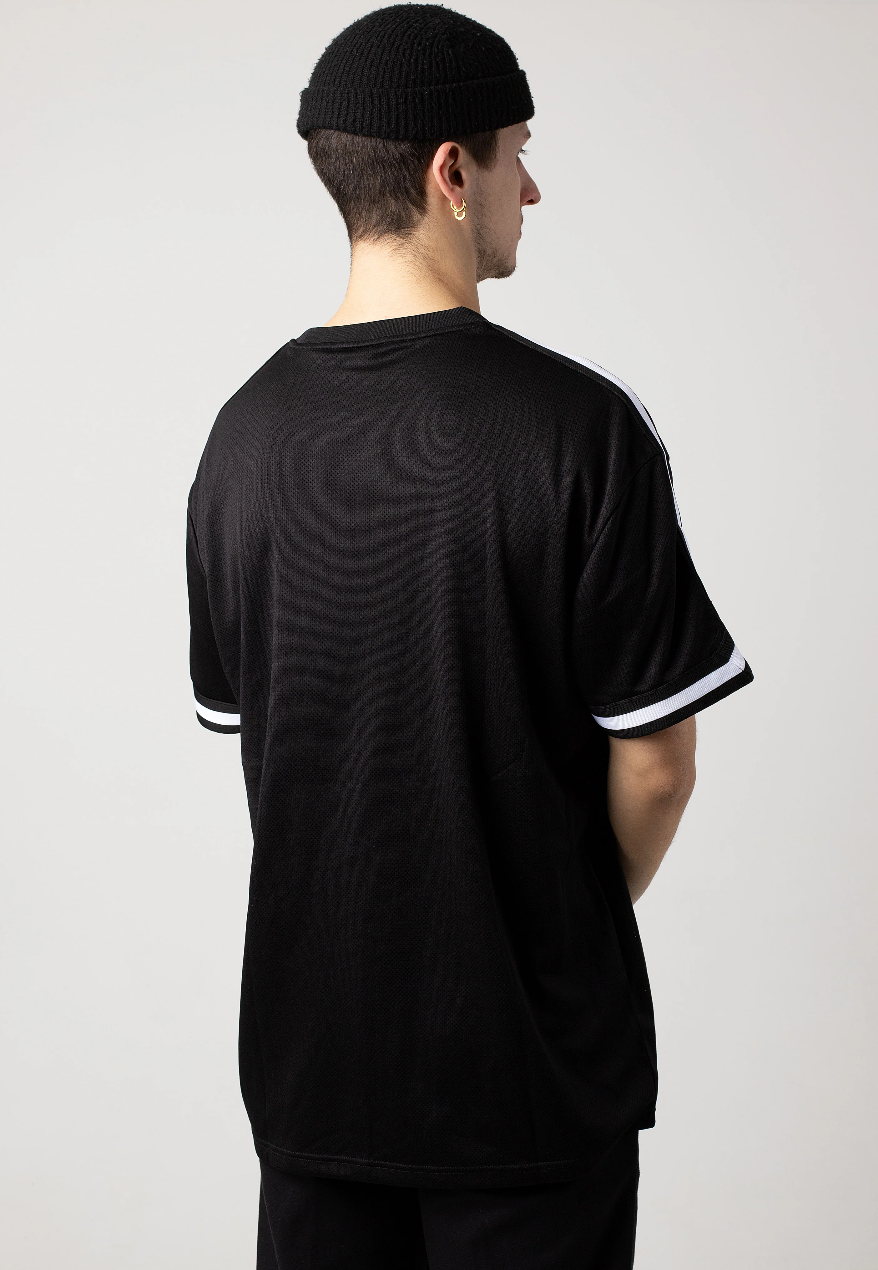 Urban Classics - Oversized Stripes Mesh Black - T-Shirt - Image 3